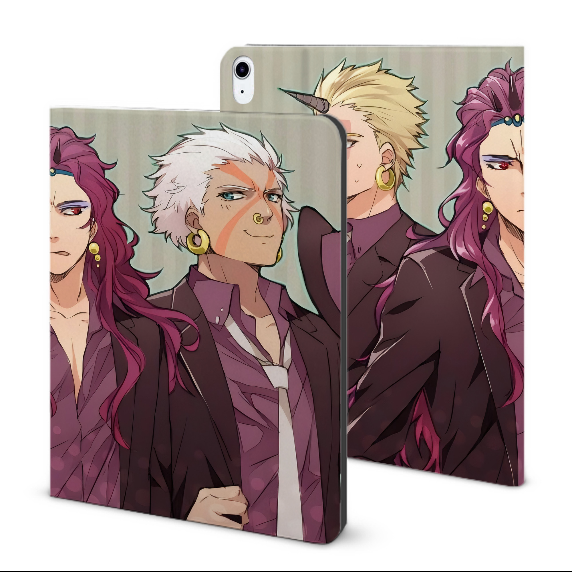 （画像用） ジョジョの奇妙な冒険 JoJo's Bizarre Adventure IPad ケース ブック型 PUレザー TPU 耐衝撃 軽量 薄型 ペン収納なし 全面保護 IPad 各モデル対応